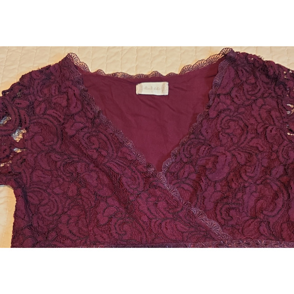 Altar’d State Lace Dress L V-Neck Long Sleeve Flowy Party Cocktail Wedding - Picture 3 of 11